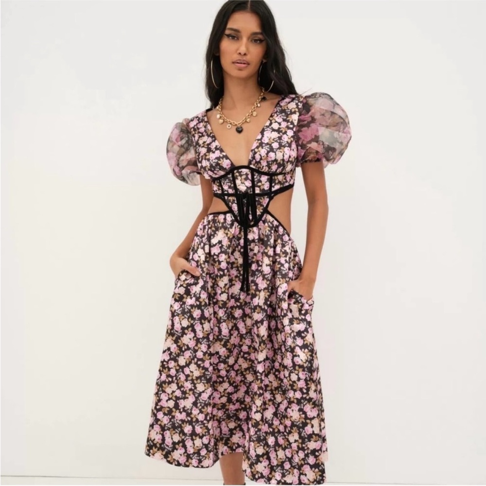 FOR LOVE AND LEMONS MADISON MIDI DRESS